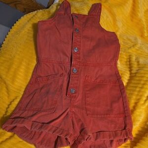 Zara Kids Rust Button-Up Romper